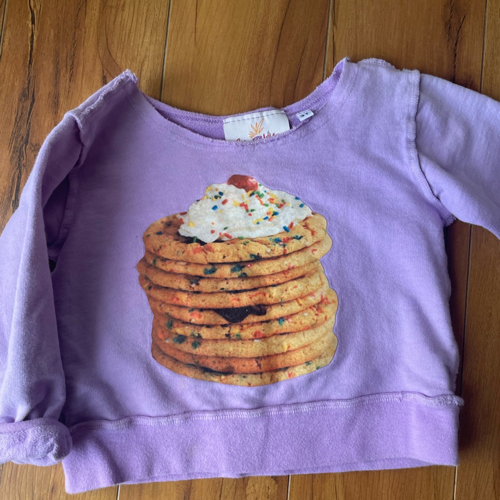 Purple Kids sweatshirt with Cookie Print